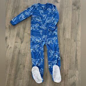 Carter's Blue Bear Pattern Footie NEW